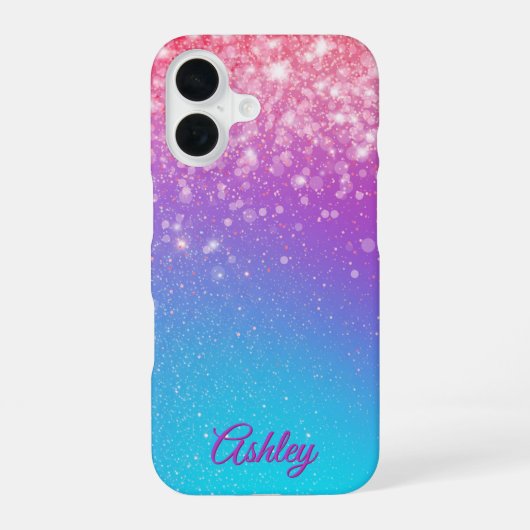 ネオン銀河グラデーション iPhone 16ケース (裏面)