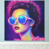 ネオン銀河系グラマー キャンバスプリント (インサイチュ (ウッドフロア))