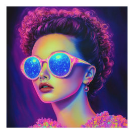 ネオン銀河系グラマー フォトプリント           