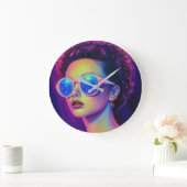 ネオン銀河系グラマー ラージ壁時計 (ホーム)