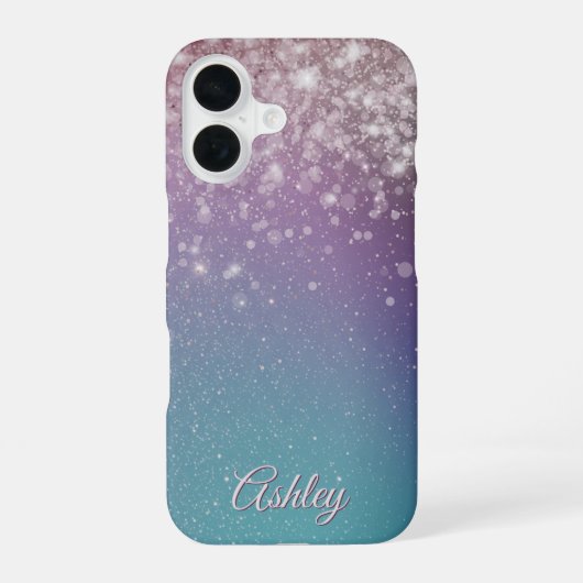 ネオン銀河系勾配 iPhone 16ケース (裏面)