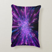 ネオン銀河系宇宙抽象芸術背景 アクセントクッション (裏面(縦))