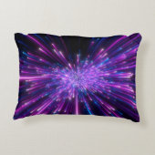 ネオン銀河系宇宙抽象芸術背景 アクセントクッション (裏面)