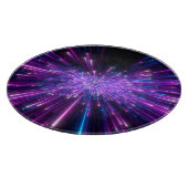 ネオン銀河系宇宙抽象芸術背景 カッティングボード (角)