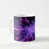 ネオン銀河系宇宙抽象芸術背景 コーヒーマグカップ (正面左)