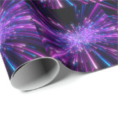 ネオン銀河系宇宙抽象芸術背景 ラッピングペーパー (ロールコーナー)