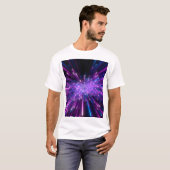 ネオン銀河系宇宙抽象芸術背景 Tシャツ (正面フル)