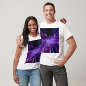 ネオン銀河系宇宙抽象芸術背景 Tシャツ (ユニセックス)