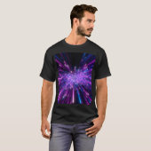 ネオン銀河系宇宙抽象芸術背景 Tシャツ (正面フル)