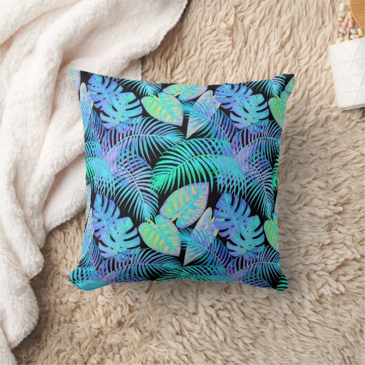 ネオン離れ熱帯 クッション (ブランケット)