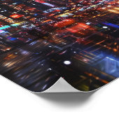 ネオン雨：市の真夜中のパルス ポスター (角)