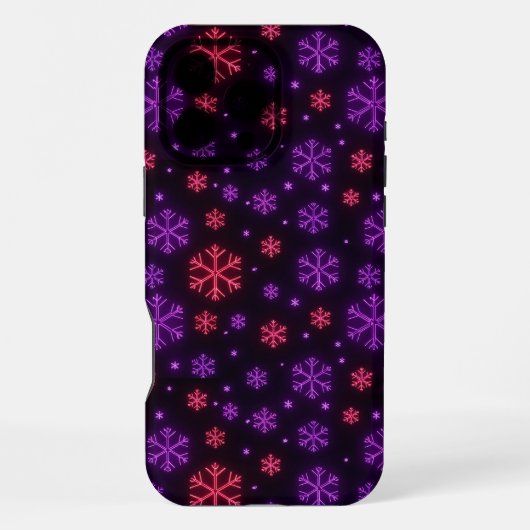 ネオン雪の結晶 iPhoneケース (裏面)