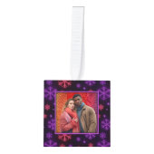 ネオン雪 キューブオーナメント (正面)