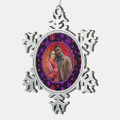 ネオン雪 スノーフレークピューターオーナメント (右)