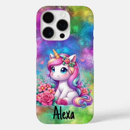 ネオン雲とユニコーンをカスタマイズ Case-Mate iPhoneケース (裏面)