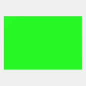 ネオン電動グリーン無地のカラークラシック |エレガント | ラッピングペーパーシート (正面3)