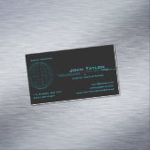 ネオン青い球のサイバー マグネット名刺 (インサイチュ)