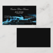 ネオン青いLimosineの名刺 名刺 (正面/裏面)