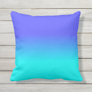 ネオン青く、明るいネオン水のOmbréの陰色F アウトドアクッション