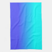 ネオン青く、明るいネオン水のOmbréの陰色F キッチンタオル (縦)