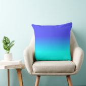 ネオン青く、明るいネオン水のOmbréの陰色F クッション (椅子)