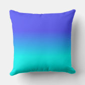 ネオン青く、明るいネオン水のOmbréの陰色F クッション (裏面)