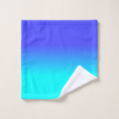 ネオン青く、明るいネオン水のOmbréの陰色F バスタオルセット (ウォッシュタオル)