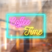 ネオン風コーヒータイム コーヒーショップ ウィンドウサイン (シート2)