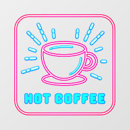 ネオン風ホットコーヒー ウィンドウサイン