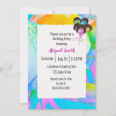 ネオン風船バースデーパーティー 招待状 (正面)