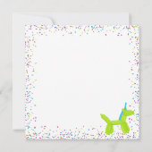 ネオン風船、動物の風船感謝していあなた サンキューカード (裏面)