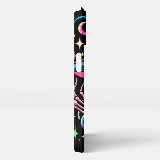 ネオン骨格ハロウィーンフォンケース iPhoneケース (右側面)