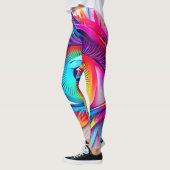 ネオン鮮やかアイ抽象芸術作品 レギンス (左)