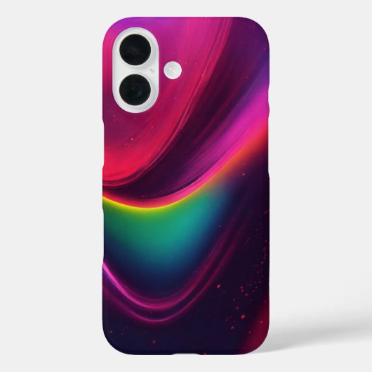 ネオン鮮やかウェーブ抽象芸術アカラフルートデザイン Case-Mate iPhoneケース (裏面)