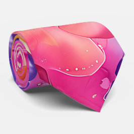 ネオン鮮やかカラフルピンクイエローレインボーヒップ ネクタイ