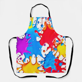 ネオン鮮やかカラーのスプラッシュ エプロン