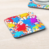 ネオン鮮やかカラーのスプラッシュ コースター (左側)