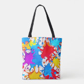 ネオン鮮やかカラーのスプラッシュ トートバッグ (裏面)