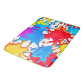 ネオン鮮やかカラーのスプラッシュ バスマット (アングル)