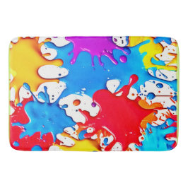 ネオン鮮やかカラーのスプラッシュ バスマット