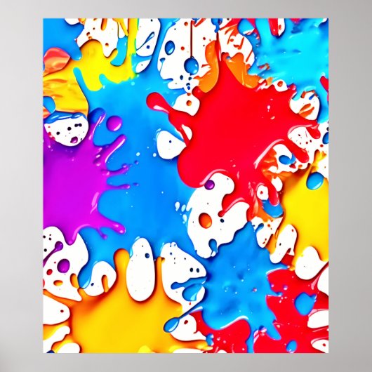 ネオン鮮やかカラーのスプラッシュ ポスター (正面)