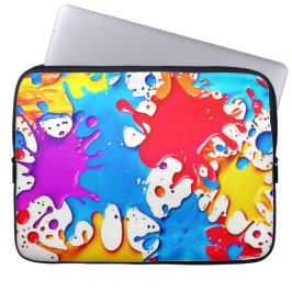 ネオン鮮やかカラーのスプラッシュ ラップトップスリーブ