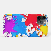 ネオン鮮やかカラーのスプラッシュ Case-Mate iPhoneケース (裏面(横))