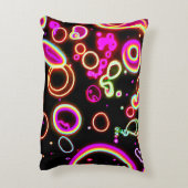 ネオン鮮やかグローパターン アクセントクッション (裏面(縦))