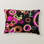 ネオン鮮やかグローパターン アクセントクッション (裏面)