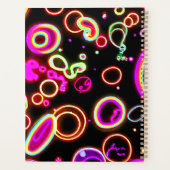 ネオン鮮やかグローパターン プランナー手帳 (裏面)