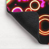 ネオン鮮やかグローパターン マウスパッド (コーナー)