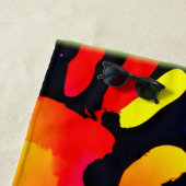 ネオン鮮やかハンドプリントアート ビーチタオル (インサイチュ)