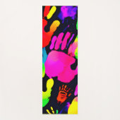 ネオン鮮やかハンドプリントアート ヨガマット (正面)
