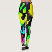 ネオン鮮やかハンドプリントアート レギンス (裏面)